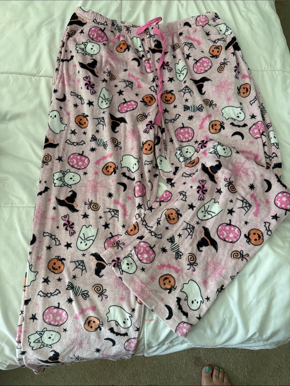Halloween Pink Fleece Pajama Pants - Brand Unknown